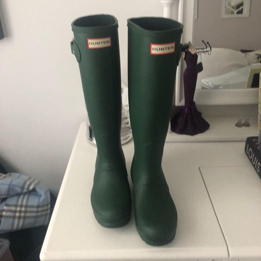 Green hunter boots